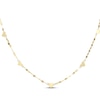 Thumbnail Image 1 of Heart Station Mirror Chain Necklace Solid 10K Yellow Gold 18&quot;