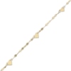 Thumbnail Image 2 of Heart Station Mirror Chain Necklace Solid 10K Yellow Gold 18&quot;