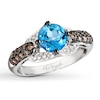 Thumbnail Image 1 of Le Vian Blue Topaz Ring 3/8 ct tw Diamonds 14K Vanilla Gold