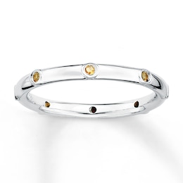 Stackable Citrine Ring Sterling Silver