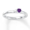 Thumbnail Image 1 of Stackable Heart Ring Amethyst Sterling Silver