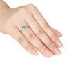 Thumbnail Image 3 of Peridot Heart Ring 1/10 ct tw Diamonds 10K Yellow Gold