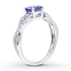 Thumbnail Image 3 of Tanzanite Ring 1/15 ct tw Diamonds 10K White Gold