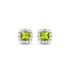 Thumbnail Image 1 of Peridot Earrings Lab-Created Sapphires Sterling Silver