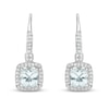 Thumbnail Image 3 of Aquamarine Earrings 1/5 ct tw Diamonds 10K White Gold