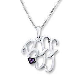 BFF Necklace Amethysts Sterling Silver