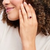 Thumbnail Image 3 of Garnet Ring White Topaz Sterling Silver