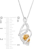 Thumbnail Image 2 of Citrine & Diamond Necklace Sterling Silver