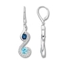 Thumbnail Image 0 of Blue Topaz & Lab-Created Sapphire Earrings Sterling Silver