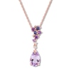Thumbnail Image 0 of Amethyst & Iolite Necklace 1/20 ct tw Diamonds 10K Rose Gold