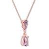 Thumbnail Image 1 of Amethyst & Iolite Necklace 1/20 ct tw Diamonds 10K Rose Gold