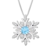 Thumbnail Image 1 of Blue Topaz Snowflake Necklace Sterling Silver