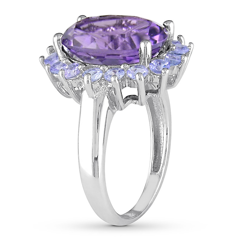 Main Image 2 of Amethyst & Tanzanite Ring Sterling Silver