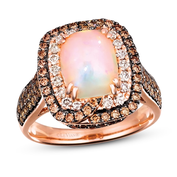 Le Vian Opal Ring 1-1/5 ct tw Diamonds 14K Strawberry Gold | Kay