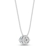 Thumbnail Image 3 of Aquamarine Solitaire Necklace Round-cut Sterling Silver 18&quot;