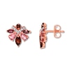 Thumbnail Image 0 of Garnet, Pink Tourmaline, & White Topaz Earrings 10K Rose Gold