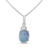 Thumbnail Image 0 of Opal Necklace 1/20 ct tw Diamonds 10K White Gold