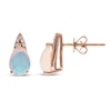 Thumbnail Image 1 of Opal Earrings 1/20 ct tw Diamonds 10K Rose Gold