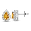 Thumbnail Image 0 of Citrine & White Lab-Created Sapphire Earrings Sterling Silver