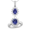 Thumbnail Image 0 of Tanzanite & White Lab-Created Sapphire Boxed Set Sterling Silver - Size 7