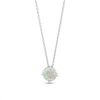 Thumbnail Image 0 of Lab-Created Opal Solitaire Necklace Sterling Silver