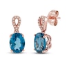 Thumbnail Image 1 of Topaz & Diamond Earrings 1/20 ct tw 10K Rose Gold