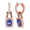 Thumbnail Image 1 of Le Vian Tanzanite Dangle Earrings 5/8 ct tw Diamonds 14K Strawberry Gold