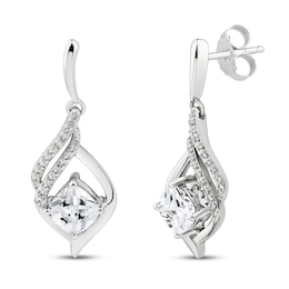 White Topaz Earrings Sterling Silver