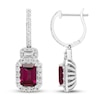 Thumbnail Image 2 of Neil Lane Garnet & Diamond Earrings 3/4 ct tw 14K White Gold