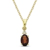 Thumbnail Image 1 of Garnet and Diamond Accent Necklace 10K Yellow Gold