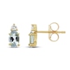 Thumbnail Image 1 of Aquamarine & Diamond Earrings 1/20 ct tw 10K Yellow Gold