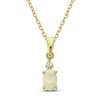 Thumbnail Image 1 of Opal & Diamond Necklace 10K Yellow Gold 18&quot;