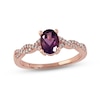 Thumbnail Image 0 of Amethyst & Diamond Twist Ring 1/10 ct tw 10K Rose Gold
