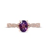 Thumbnail Image 2 of Amethyst & Diamond Twist Ring 1/10 ct tw 10K Rose Gold