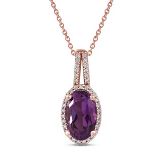 N1041PCW Lab Pink Sapphire and Diamond Halo Necklace