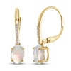 Thumbnail Image 1 of Opal & Diamond Earrings 1/20 ct tw 10K Yellow Gold