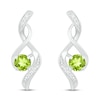 Thumbnail Image 3 of Peridot & Diamond Earrings 1/20 ct tw 10K White Gold