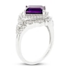 Thumbnail Image 2 of Amethyst & White Lab-Created Sapphire Ring Sterling Silver