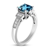 Thumbnail Image 1 of Blue & White Topaz Ring Sterling Silver