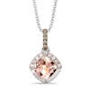 Thumbnail Image 0 of Le Vian Morganite Necklace 1/10 ct tw Diamonds 14K Vanilla Gold 18"