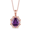 Thumbnail Image 1 of Le Vian Amethyst Necklace 1/8 ct tw Diamonds 14K Strawberry Gold 18&quot;