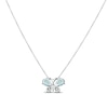 Thumbnail Image 2 of Le Vian Blue Topaz Butterfly Necklace 1/10 ct tw Diamonds 14K Vanilla Gold 18"