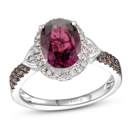 Le Vian Rhodolite Ring 1/3 ct tw Diamonds 14K Vanilla Gold