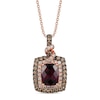 Thumbnail Image 1 of Le Vian Rhodolite Necklace 7/8 ct tw Diamonds 14K Strawberry Gold 18&quot;