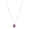 Thumbnail Image 1 of Le Vian Amethyst & Diamond Necklace 1/8 ct tw 14K Strawberry Gold 18&quot;