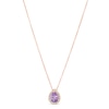 Thumbnail Image 0 of Le Vian Amethyst & Diamond Necklace 1/8 ct tw 14K Strawberry Gold 18"