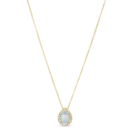 Le Vian Opal & Diamond Necklace 1/8 ct tw 14K Honey Gold 18&quot;
