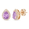 Thumbnail Image 0 of Le Vian Amethyst & Diamond Earrings 1/4 ct tw 14K Strawberry Gold