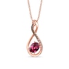 Thumbnail Image 1 of Le Vian Diamond & Rhodolite Necklace 1/6 ct tw 14K Strawberry Gold 18&quot;