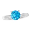 Thumbnail Image 0 of Swiss Blue Topaz Solitaire Ring Sterling Silver